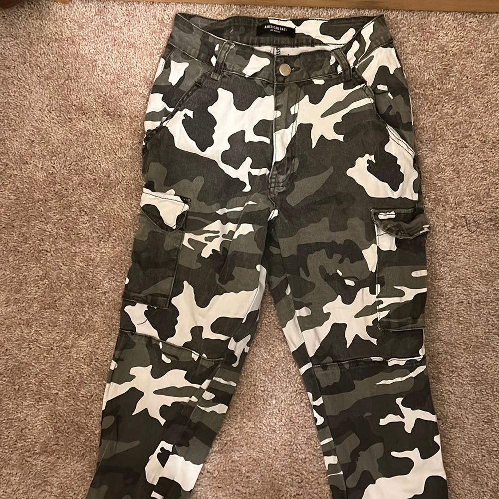 American Bazi Los Angeles Grey Camo Joggers